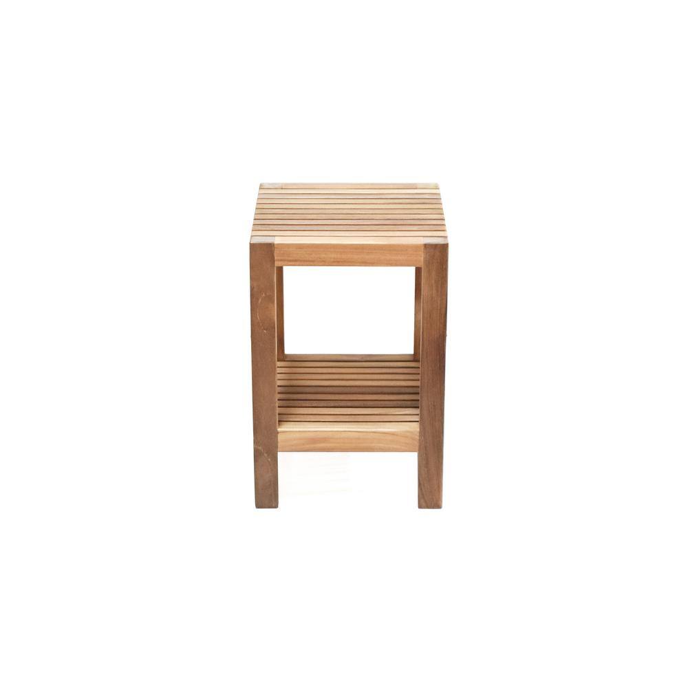 Fiji 12" Teak Shower Bench with Shelf