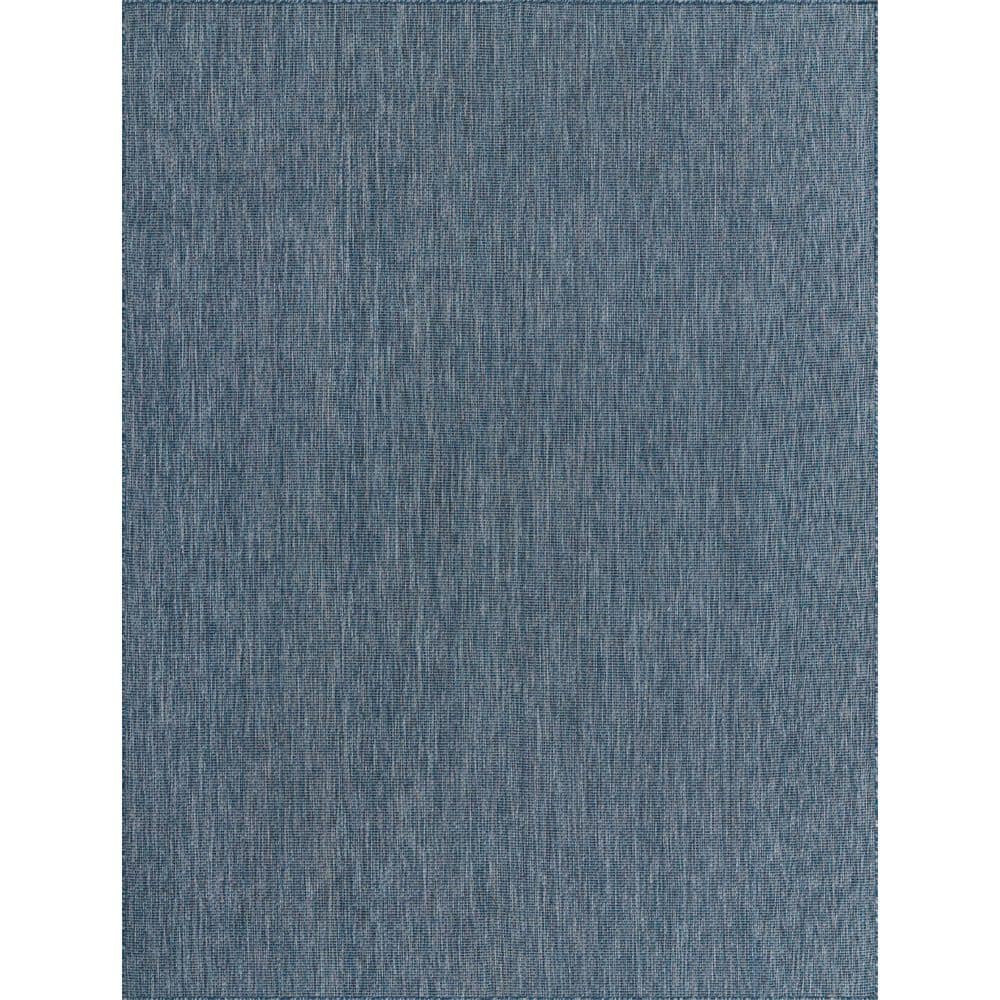 Navy Blue Easy-Care Synthetic 9' x 12' Outdoor Rug