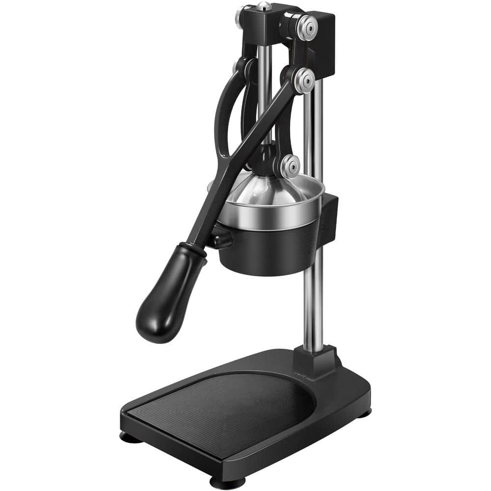 Black Stainless Steel Manual Citrus Juicer with Ergonomic Handle