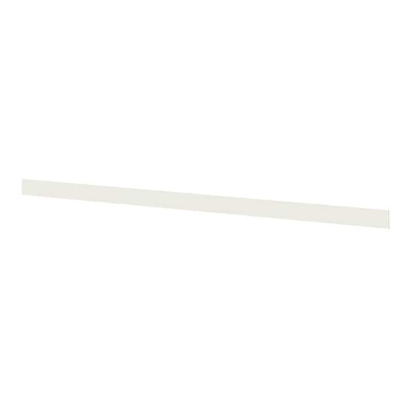 SIMPLY WOODMARK PRO Shaker Full Overlay 94 in. W x 3.94 in. H Toe Kick in Linen White