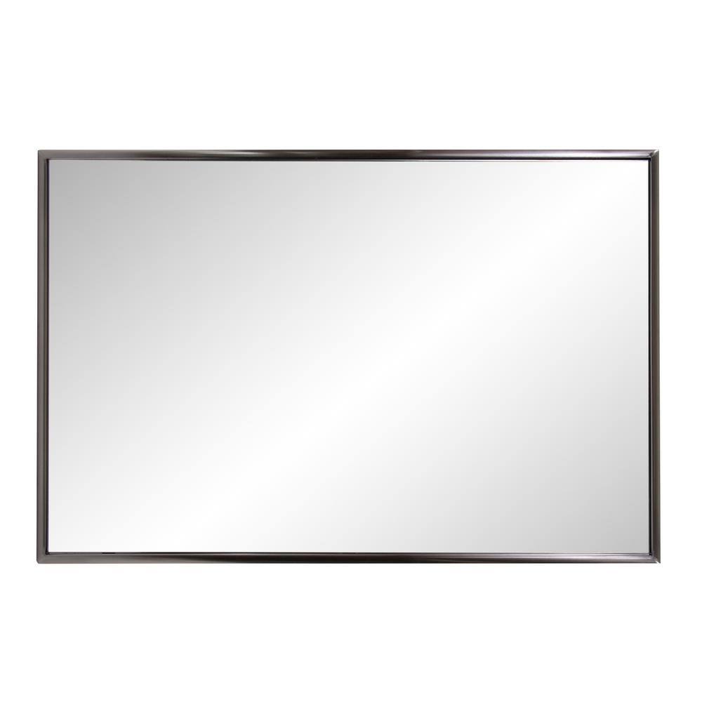 Yorkville Brushed Titanium Rectangular Vanity Mirror 22.5x34.5
