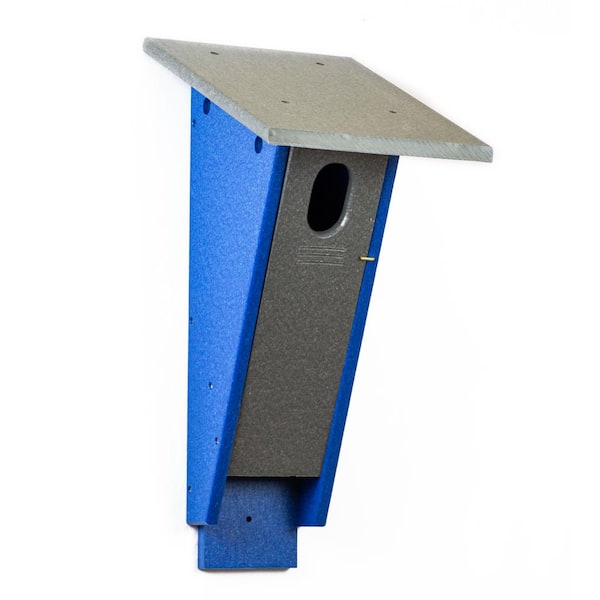 American Furniture Classics OUTDOOR LEISURE Model GM20GBL Peterson Blue Bird House Made with High Density Poly Resin
