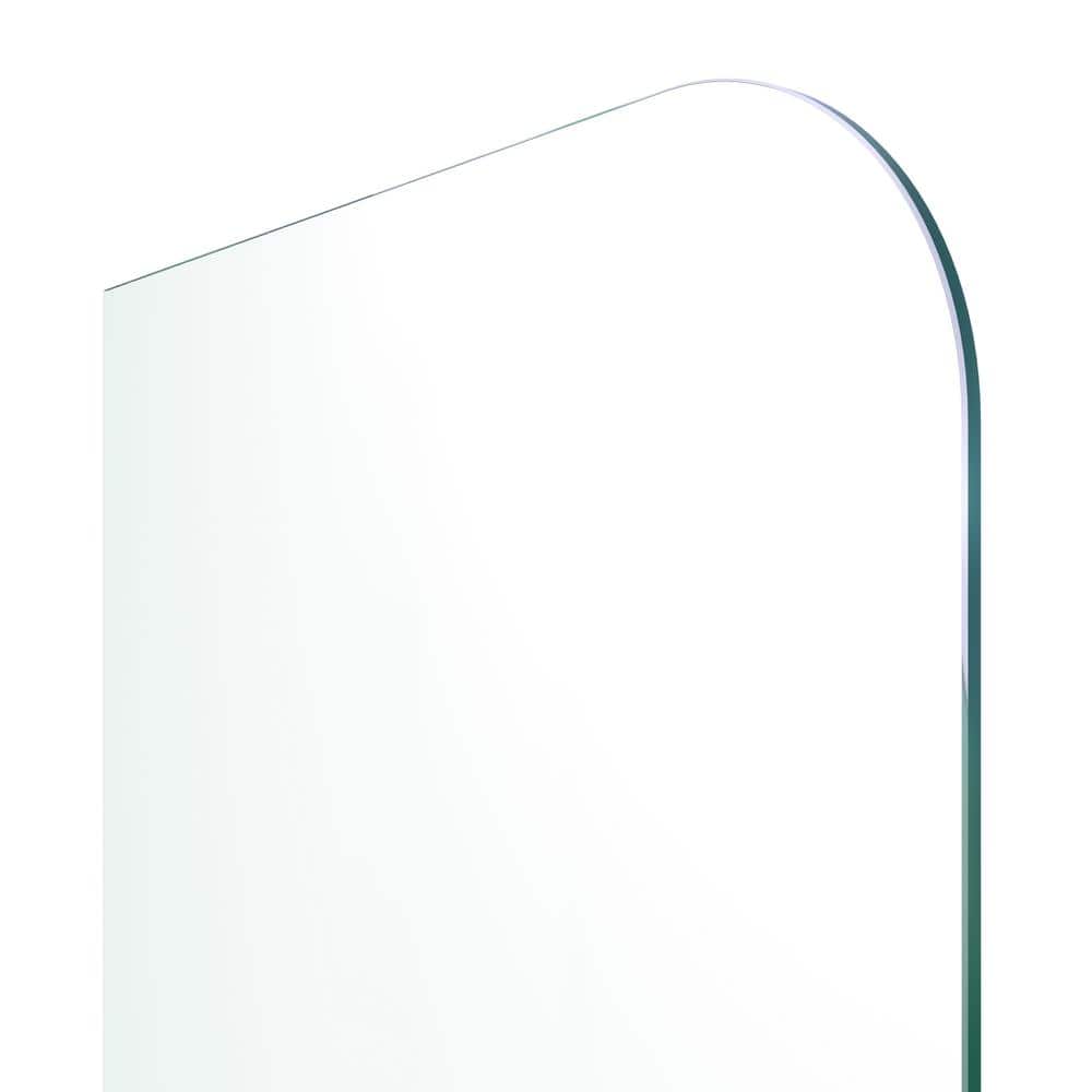 Solaris 30" x 58.25" Frameless Clear Glass Bathtub Shower Panel with Matte Black Hardware