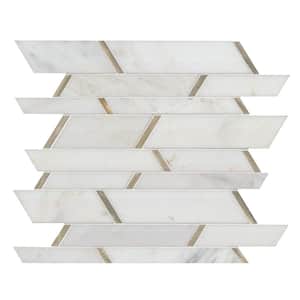 Metro Gold 12 in. x 12 in. Stone/Metal Mesh-Mounted Mosaic Floor and Wall Tile (10.25 sq. ft. /Case)