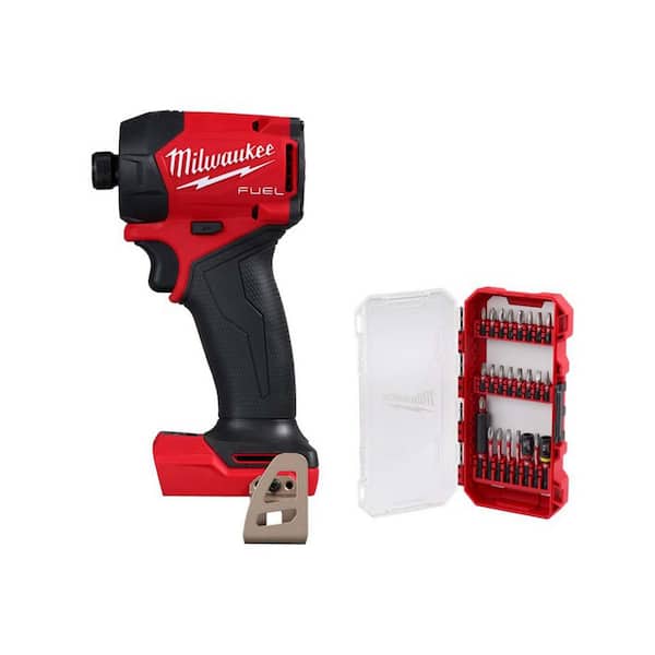 M18 FUEL SURGE 18V Lithium-Ion Brushless Cordless 1/4 in. Hex Impact Driver (Tool-Only) w/ Bit Kit