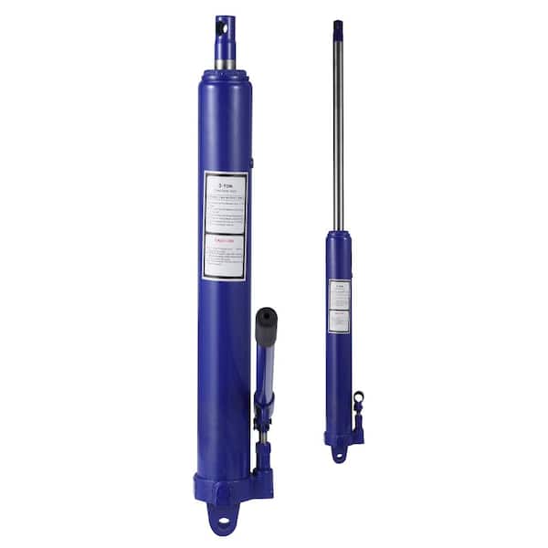 Heavy Duty 3 Ton Long Ram Hydraulic Bottle Jack with Handle and  U-Shaped Base