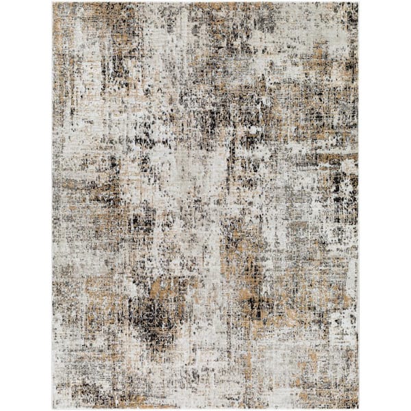 Livabliss Allegro Tan/Ivory Abstract 8 ft. x 10 ft. Indoor Area Rug