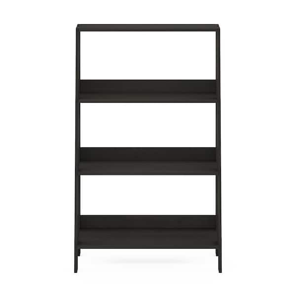 Furinno 38.43 in. tall Espresso Wood 4-Shelf Ladder Bookcase