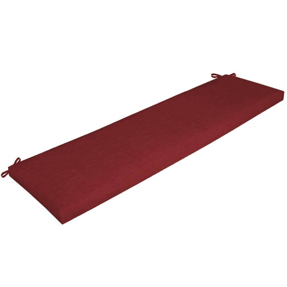 Ruby Red Sun Resistant Outdoor Bench Cushion
