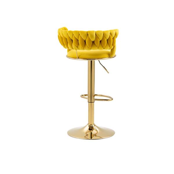 Mustard velvet bar outlet stools