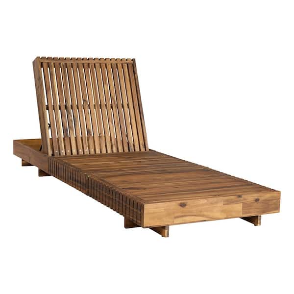 Mondawe Teak Finish 6-Position Adjustable Backrest, Acacia Solid