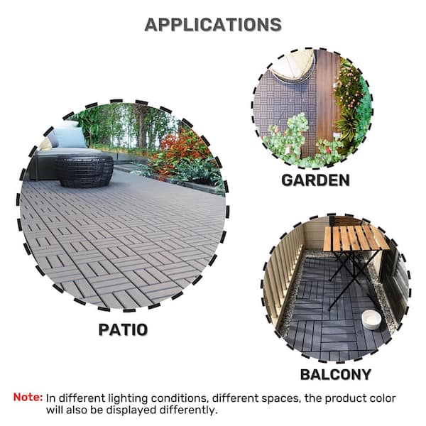 BTMWAY 1 ft. x 1 ft. Square Interlocking Acacia Wood Quick Patio Deck Tile  Outdoor Checker Pattern Flooring Tile (10 Per Box) CXXBN-GI33346W685-Tile01  - The Home Depot