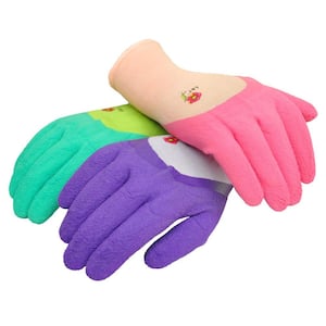 G & F 1852-3 Women Soft Jersey Garden Gloves & Work Gloves, 3-Pairs Green/Pink/Blue per Pack