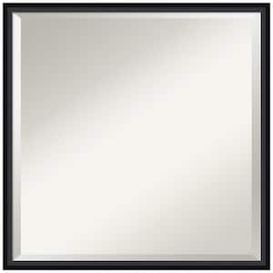 Medium Square Satin Black Beveled Glass Modern Mirror (21 in. H x 21 in. W)