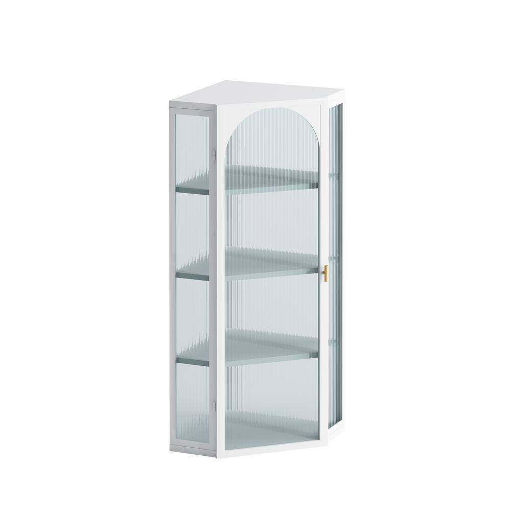 23 in. W x 15 in. D x 41 in. H Bathroom Storage Wall in White