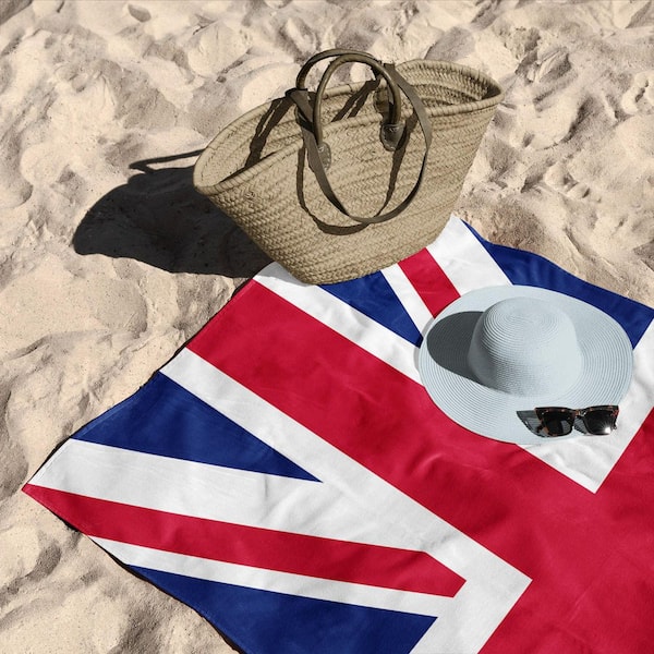 England Flag Cotton/Polyester Blend Beach Towel 30x60 inches