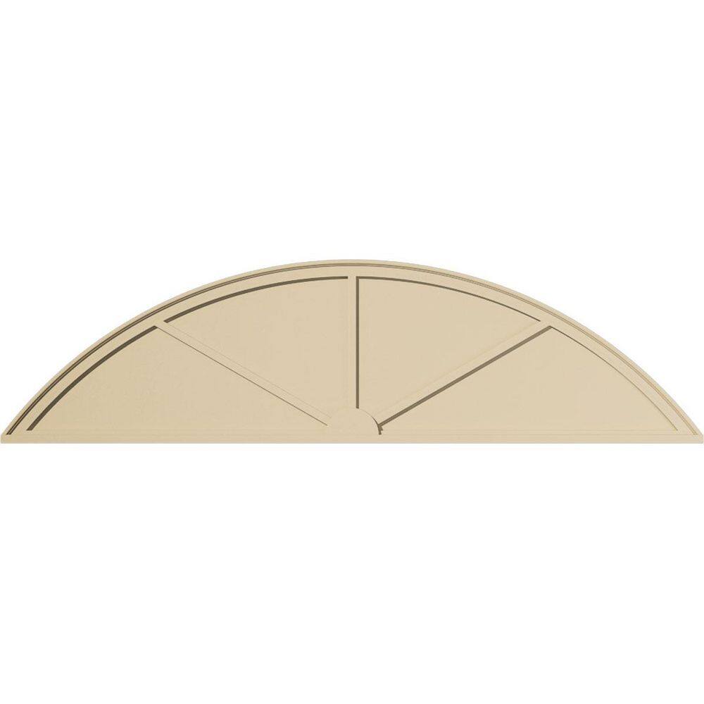 86 in. W x 22-1/2 in. H x 2 in. P Segment Arch 3 Spoke Signature Urethane Pediment, Primed Tan price history on PriceWatchPro