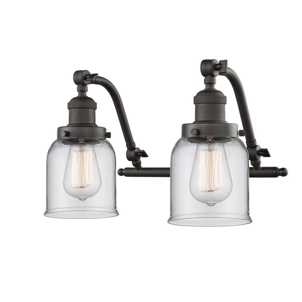 Bell 18 in. 2-Light Oil Rubbed Bronze Vanity Light with Glass Shade price history on PriceWatchPro