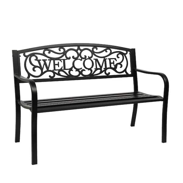 Karl home 50 in. Metal Outdoor Bench