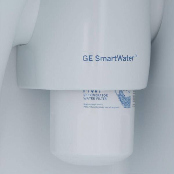 Ge 25 3 Cu Ft Side By Side Refrigerator In Slate Fingerprint Resistant Gss25gmhes The Home Depot