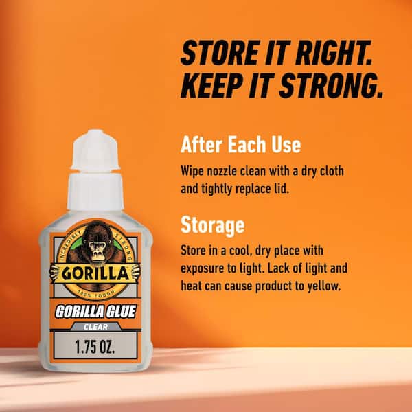 Gorilla 1.75 oz. Clear Glue 4500100 - The Home Depot
