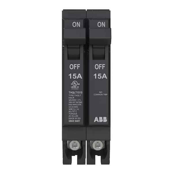 ABB 2-20 Amp Single-Pole Tandem 120-Volt/240-Volt Circuit Breaker (THQLT2020A)
