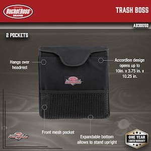 Auto Boss Car Accessory Interior Waste Basket Trash Can