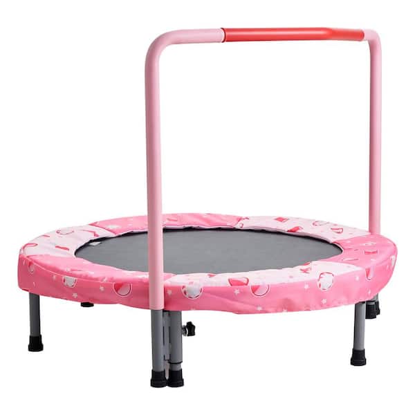 36 in. Kids Trampoline 3 ft. Indoor Outdoor Trampoline Foldable Mini Trampoline with Handle Rebounder Trampoline
