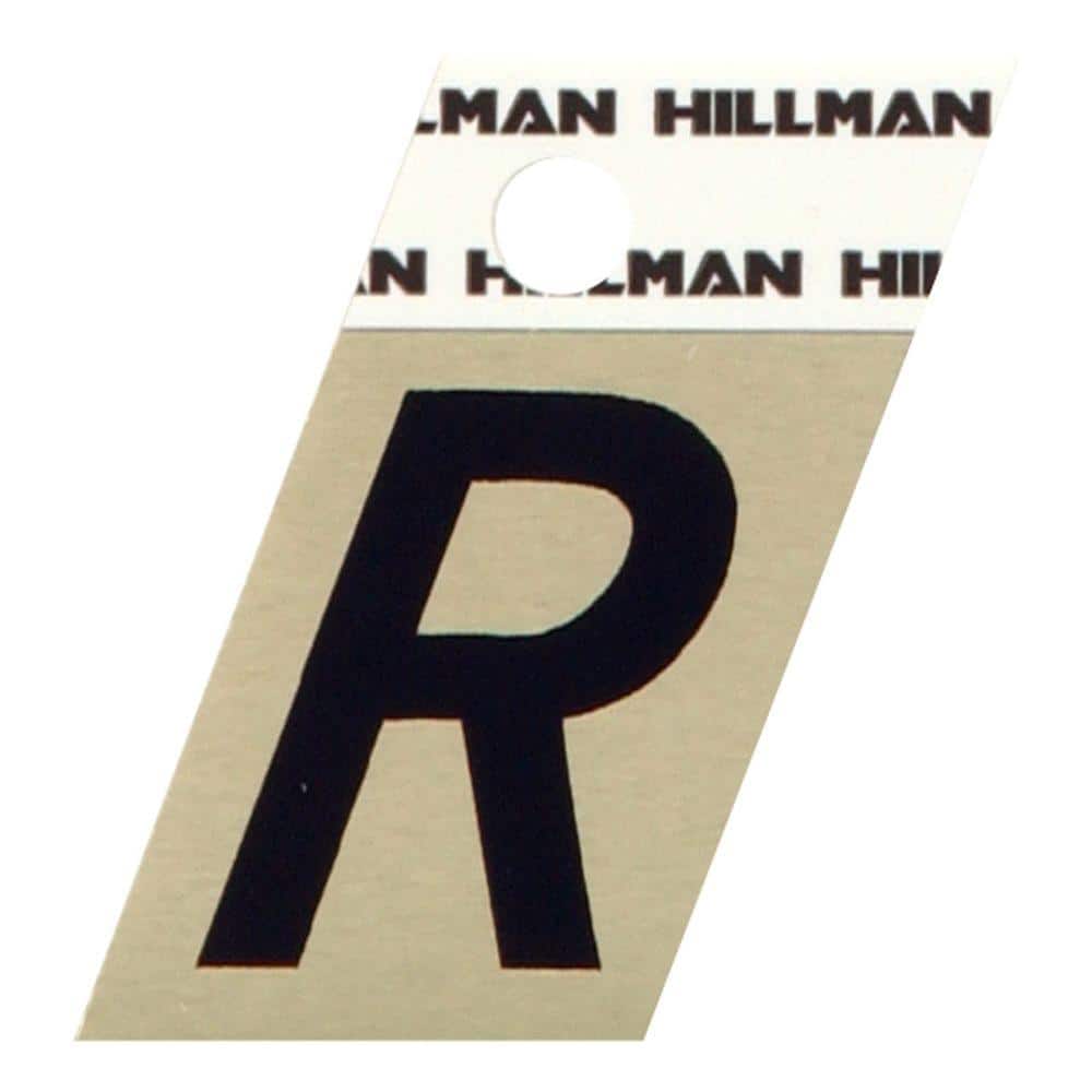 The Hillman Group 840492 Number 9 1-1/2-Inch Black and Gold Aluminum Angle Cut