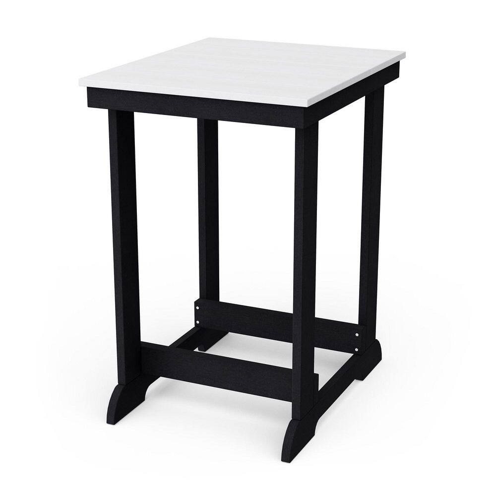 Heritage White and Black HDPE Plastic Outdoor Patio Counter Height Table price history on PriceWatchPro