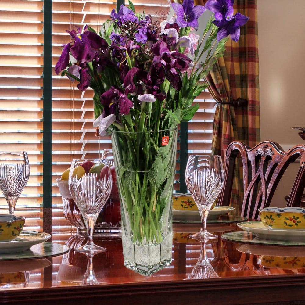 12" Clear Crystal Bouquet Table Vase