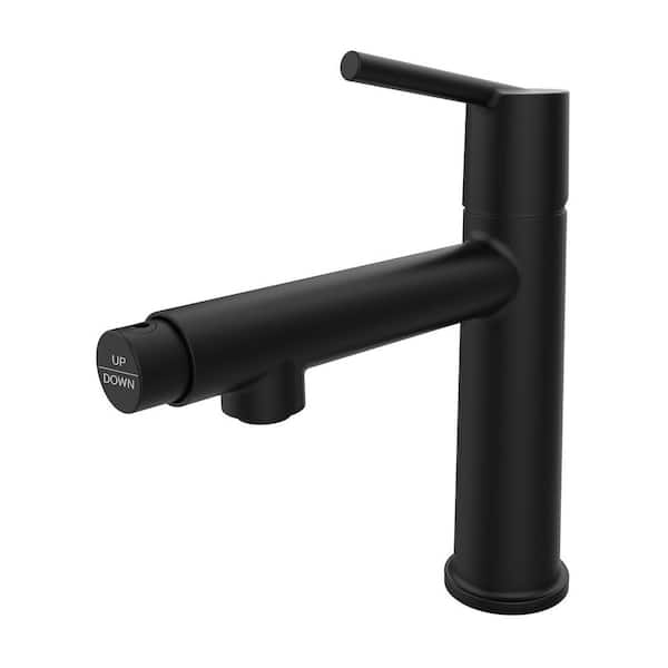 Unbranded Single Hole Single-Handle Bathroom Faucet in Matte Black