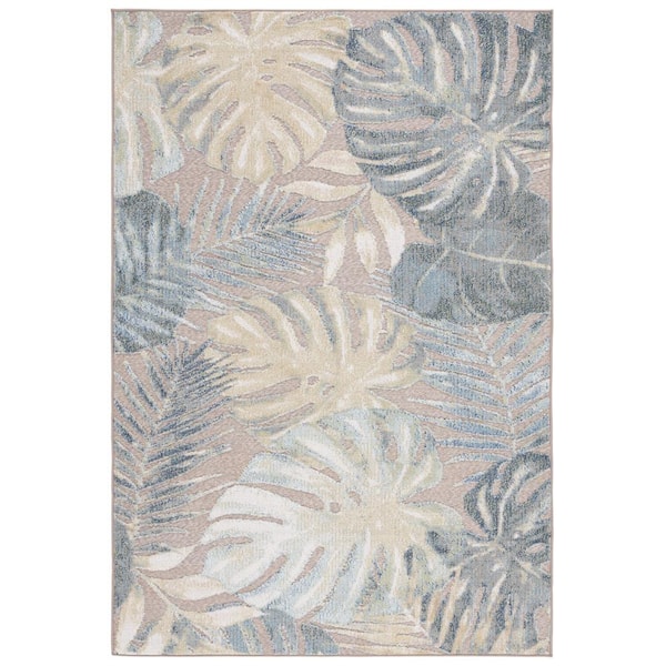 SAFAVIEH Sarasota Light Green/Brown 5 ft. x 8 ft. Floral Area Rug