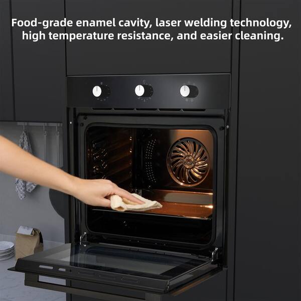 Garvee - 24 in. Single Electric Built-in Wall Oven with Convection in Stainless Steel, 240V 3000W