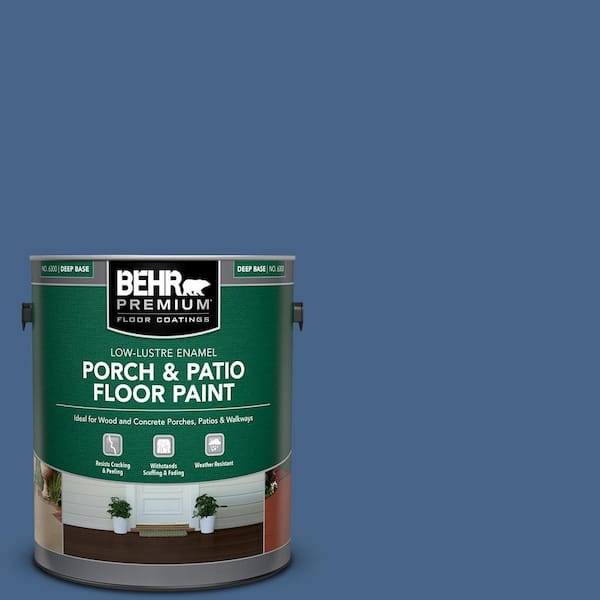 BEHR PREMIUM 1 gal. #PPU15-04 Mosaic Blue Low-Lustre Enamel Interior/Exterior Porch and Patio Floor Paint