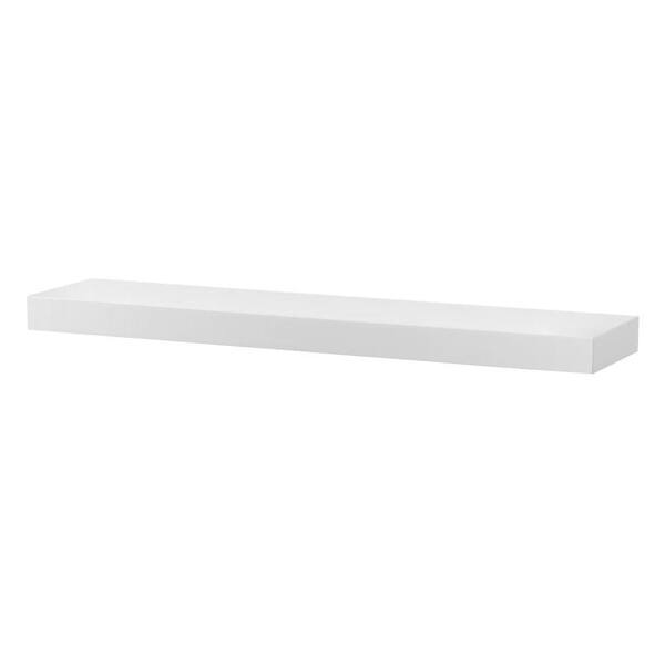 Home Decorators Collection Kole 33-3/4 in. W Floating Wall Shelf in White