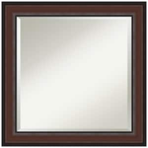 Harvard Walnut 24.5 in. H x 24.5 in. W Framed Wall Mirror