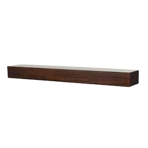 Dakota Cinnamon Stain 60 in. Wood Fireplace Cap-Shelf Mantel