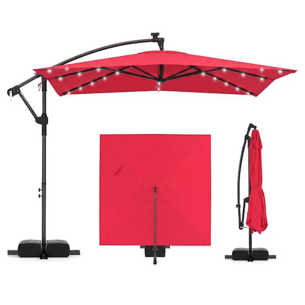 led lit patio umbrella Best Choice Products 10ft Solar Lighted Outdoor Woodgrain Pattern Steel Market 100% high quality polyester Canopy Fabric:Tuscan Feature:Carbon Fiber Ronnie Backpack Hsn Dooney