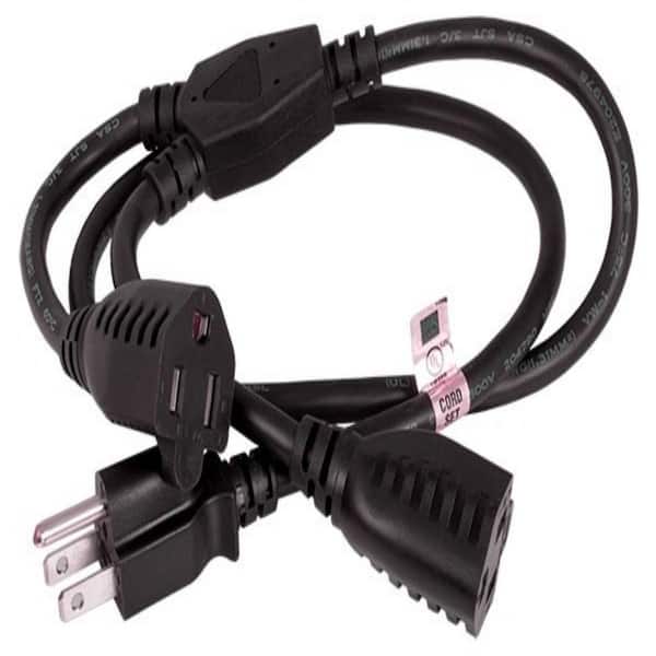 16 AWG Power Cord Splitter Cable (2 NEMA 5-15R to 1 NEMA 5-15P)