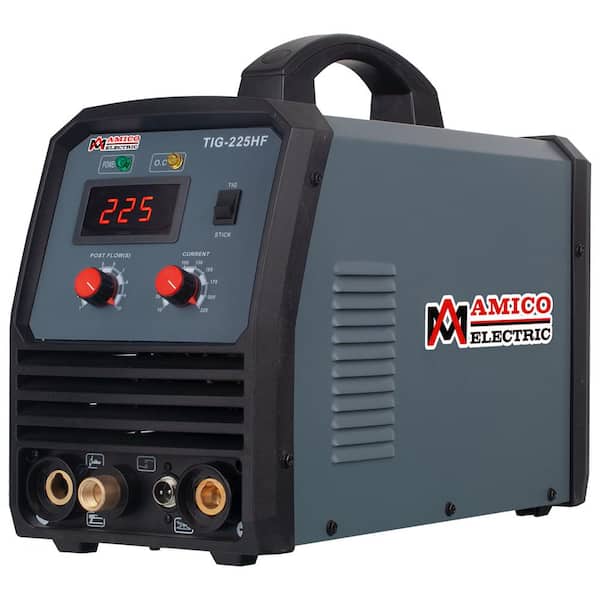 AMICO POWER 225-Amp Pro. HF-TIG Arc Stick DC Inverter Welder, 100% Start, 80% Duty Cycle, 100-Volt to 250-Volt Wide Voltage Welding