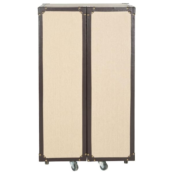 Lexington Brown/Beige Wood Bar Cabinet