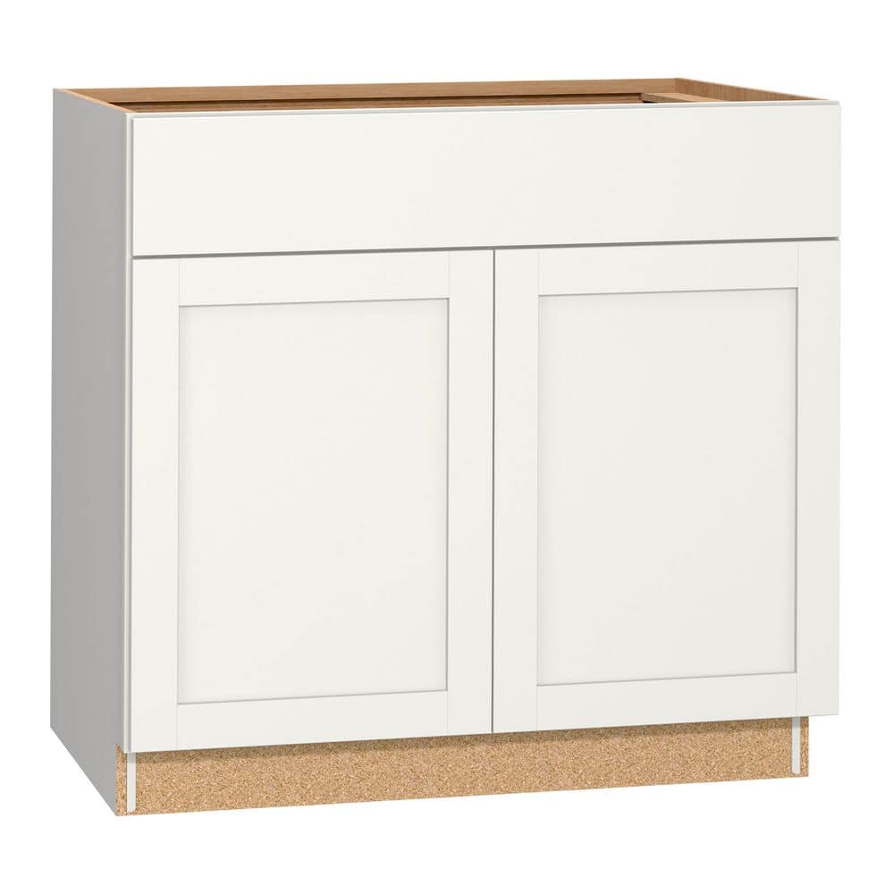 Hampton Bay Westfield Feather White Assembled Sink Base