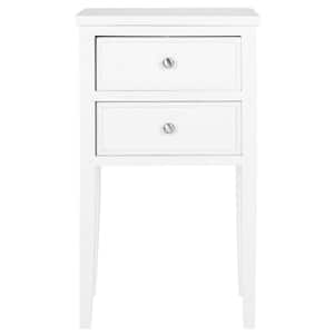 Toby White Storage End Table