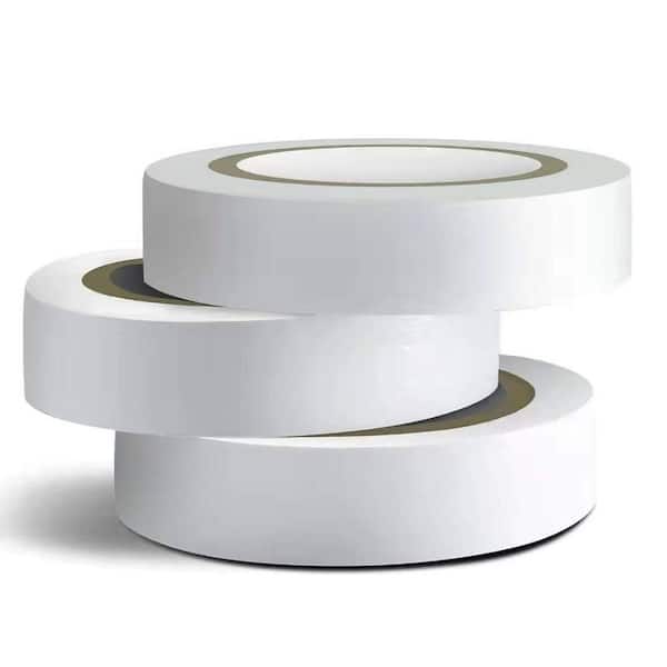 0.62 in x 49 ft Electrical Tape White 3 Pack Flame Retardant Waterproof Indoor Outdoor High Temperature Resistant