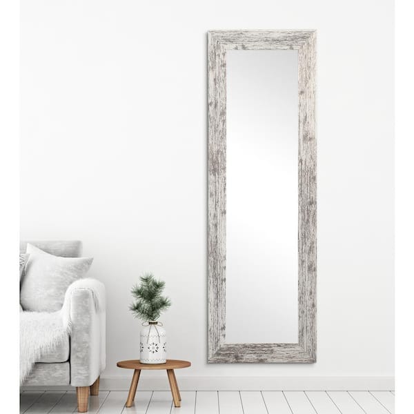 W50XDP4XH175 cm sized antiqued white finish ground mirror