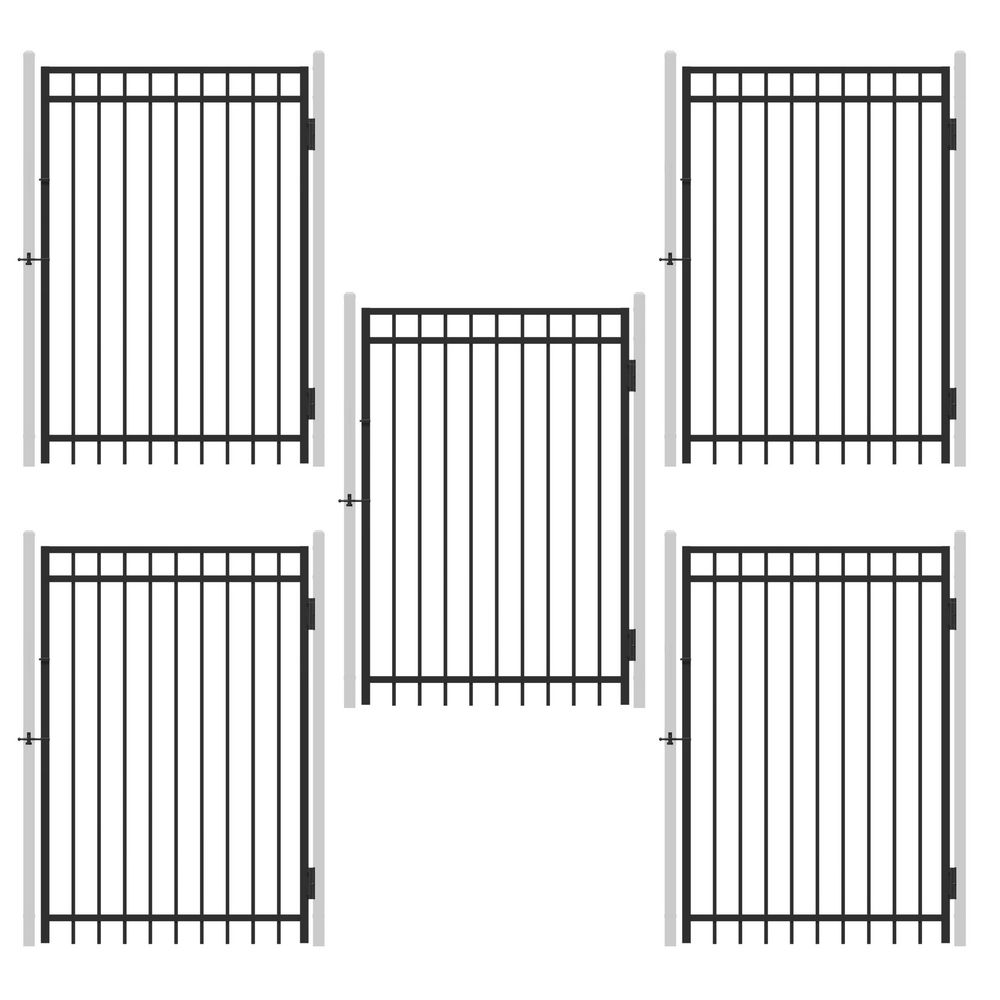 4 ft. x 6 ft. Flat Top Anti-Rust Metal Fence Gate, Decorative Garden Gate (Pack of 5) price history on PriceWatchPro