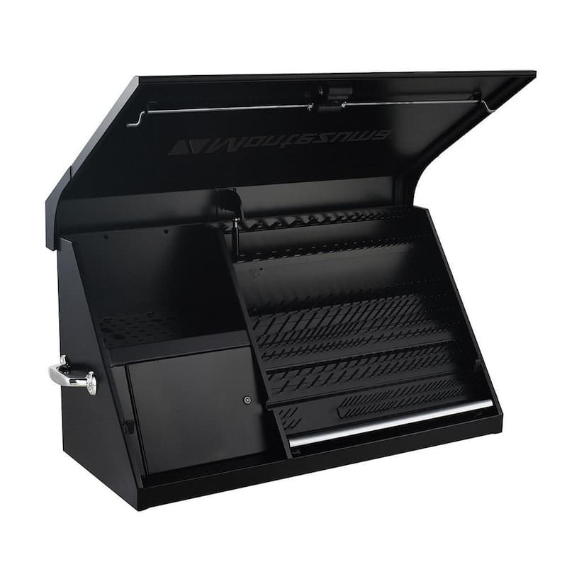 41 in. W x 18 in. D Portable Triangle Top Tool Chest for Sockets, Wrenches and Screwdrivers in Black Powder Coat