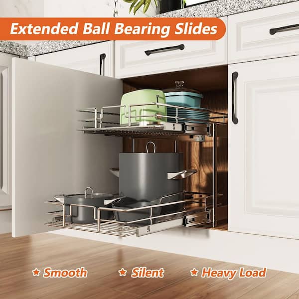 Rolling Shelves Do-It-Yourself Cabinet Pull-Outs for Kitchen, Bathroom,  Closet, Storage or anywhere