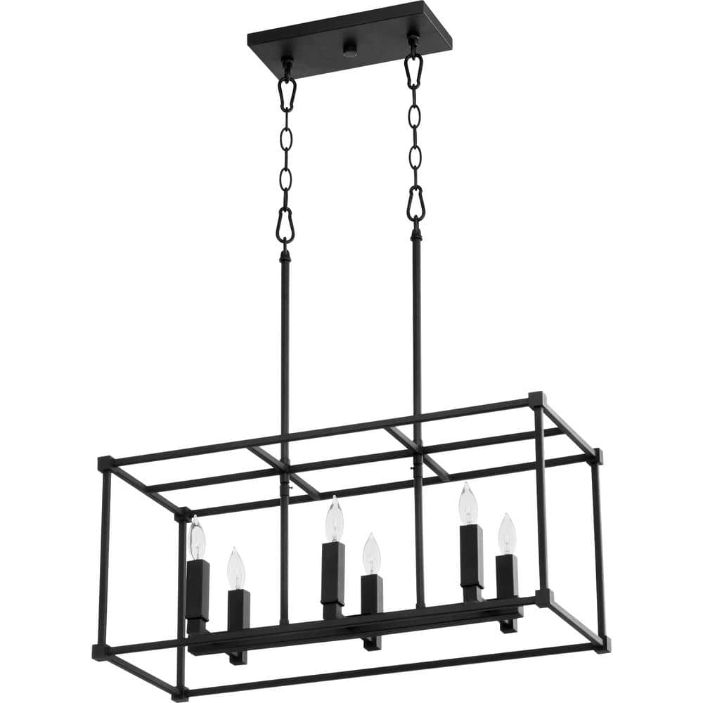 Olympus Noir 6-Light Linear Pendant with Interchangeable Sleeves